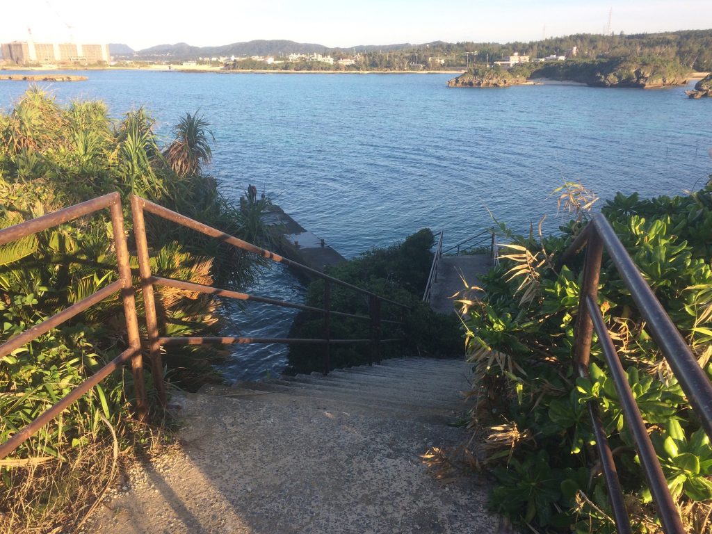 ホテル敷地内にある釣りスポット