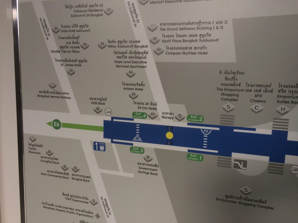 BTSプロンポン駅 周辺図